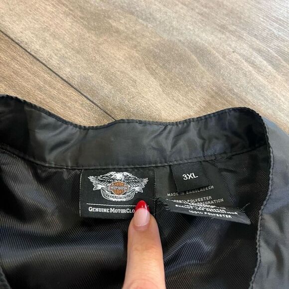 Harley Davidson Motorcycle Black Jacket‎ Liner Men 3XL - Picture 3 of 4